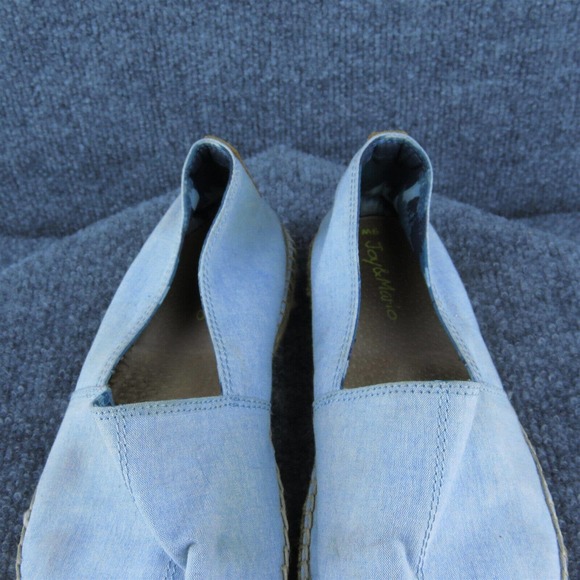 Jay & Mario Women Flat Shoes Blue Fabric Slip On Size 9 Medium (B, M) - Picture 3 of 8